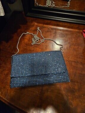NWT Urban Expressions Turquoise Rhinestone shoulder bag, evening clutch